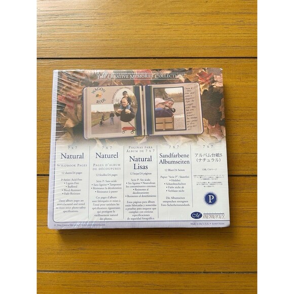 New 2004 Creative Memories Natural Scrapbook Pages 7x7 (12 sheets) - Picture 1 of 4
